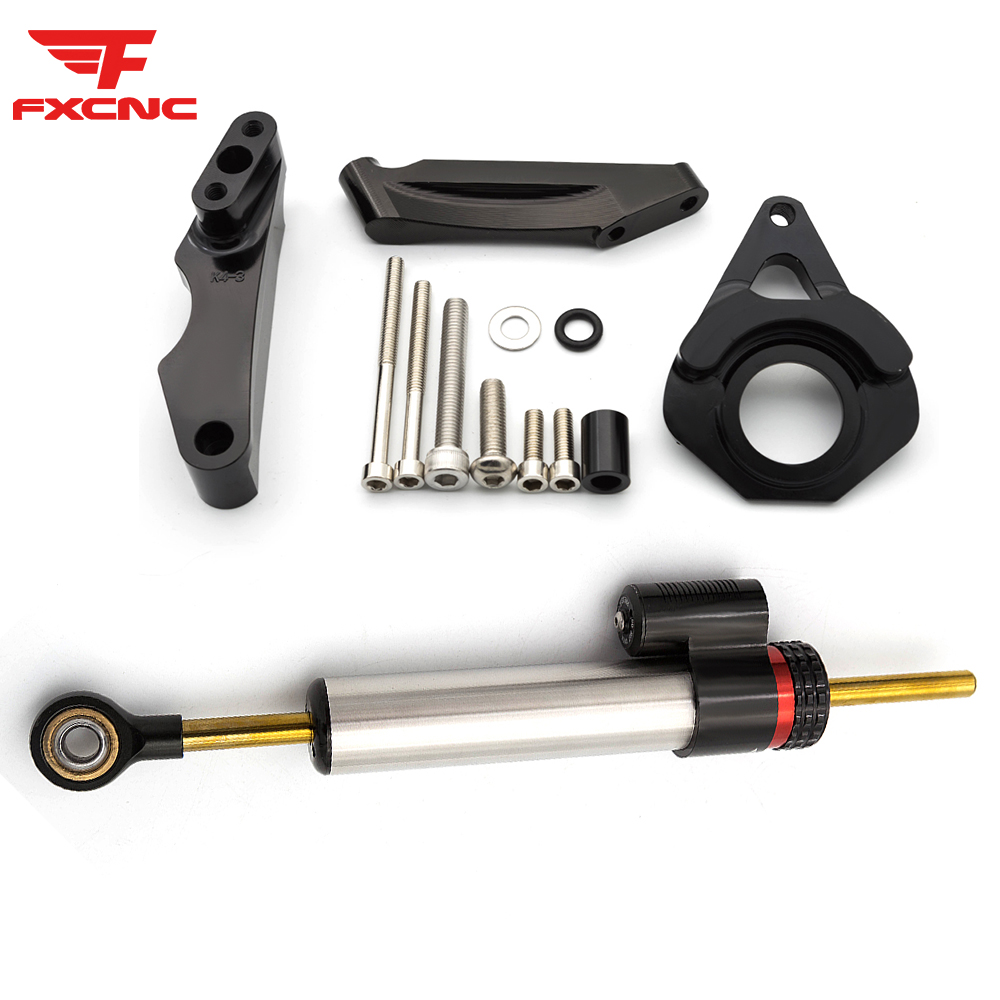 Steering Damper Stabilizer Kit Cnc - Suzuki GSXR600 750 K4 2001 -